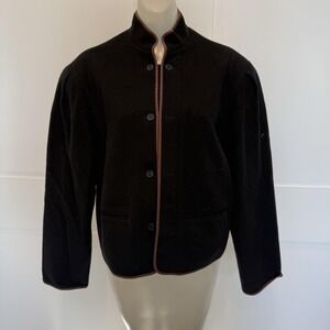 Vtg Daniel Hechter Wool Jacket Black Austrian Loden Blazer EU40 Heritage Alpine